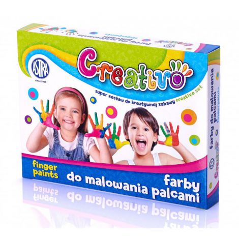 Farby do malowania palcami Astra Creativo, 4 kolory x 50ml